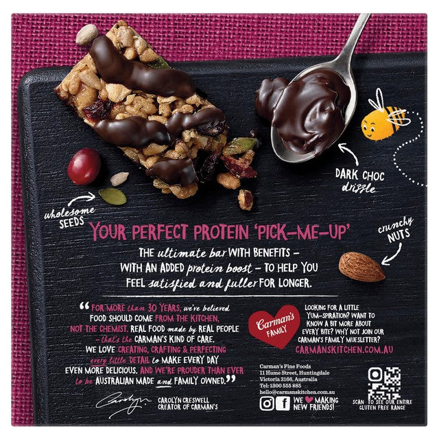 Carmans Dark Choc Cranberry Protein Bar 5 x 40g - British product