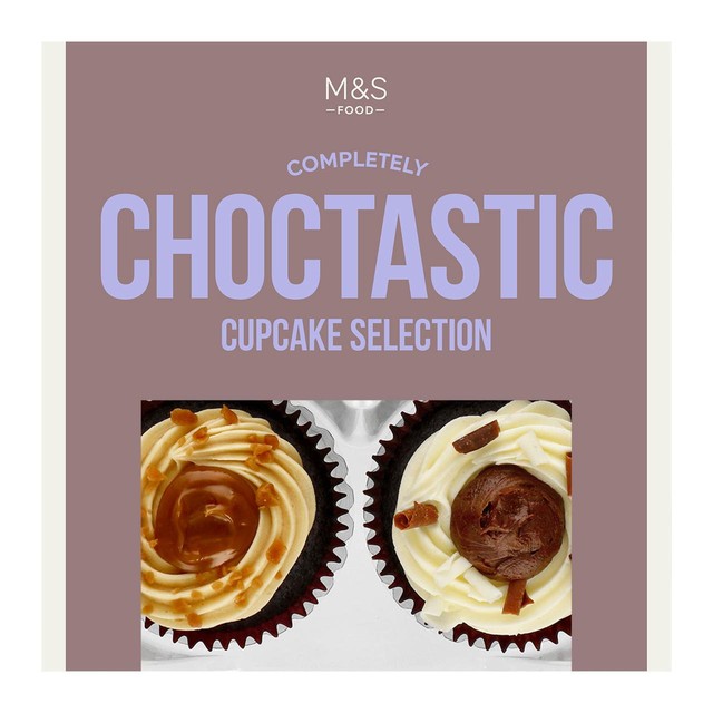 M&S chocolate & caramel cupcakes 226g, imported from the UK