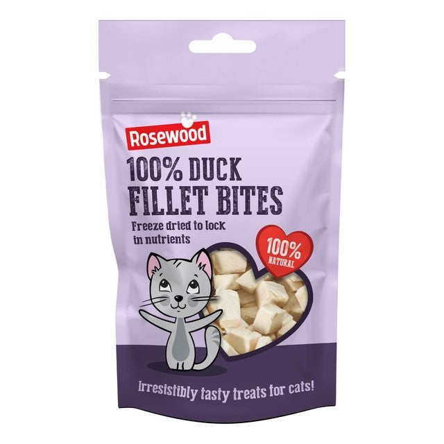 Rosewood duck cat treats 15g, imported from the UK