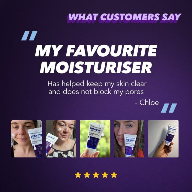 Acnecide Purifide Daily Moisturiser SPF30 50ml, imported from the UK