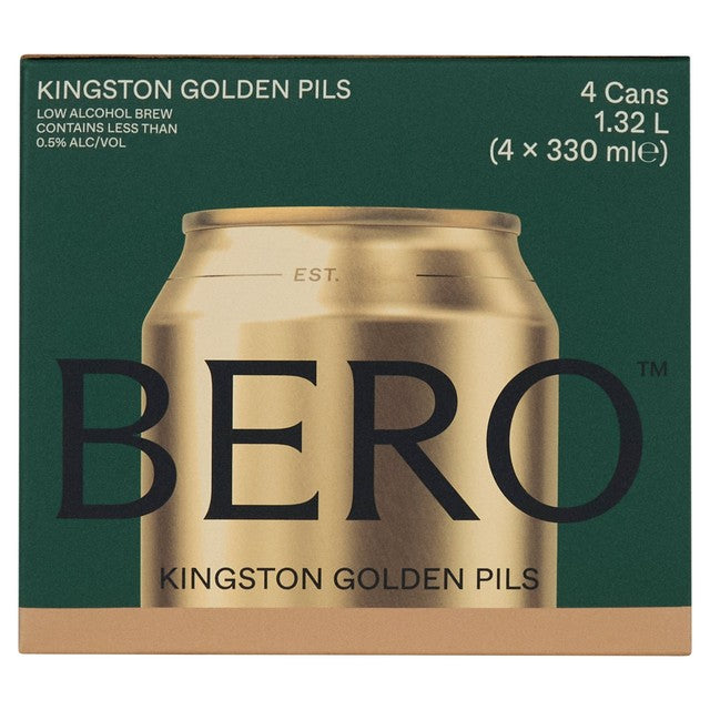 Bero Brewing Kingston Golden Pils non-alcoholic lager, UK version