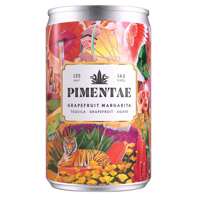 Pimentae Grapefruit Margarita Canned Cocktail 125ml, imported from the UK