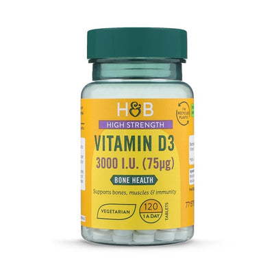M&S Holland & Barrett Vitamin D 3000 IU 75ug Dietary Supplement 120 Tablets- Buy online at McGrocer