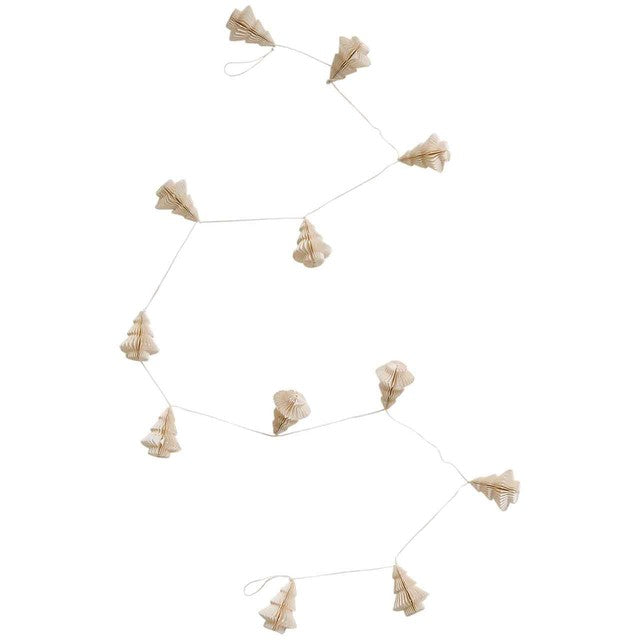 M&S Paper Bauble Christmas Garland White 22 cm, imported from the UK