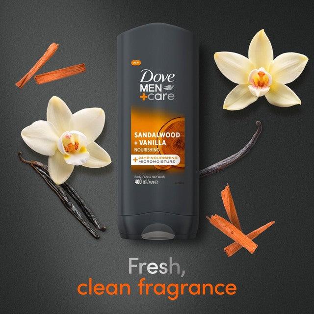 Dove Men+Care Sandalwood and Vanilla body wash - British product