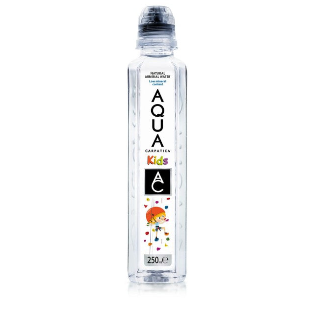 Aqua Carpatica kids mineral water sportscap still 250ml - British product