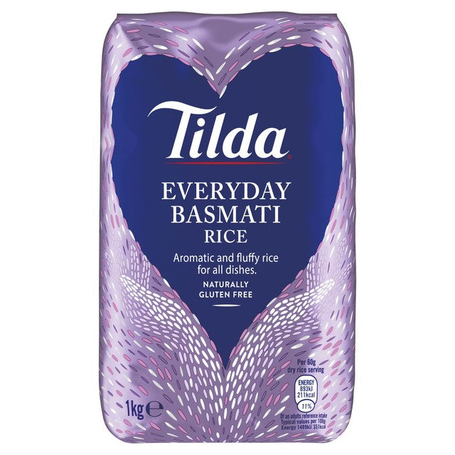 Tilda Everyday Basmati Rice 1kg (British brand)