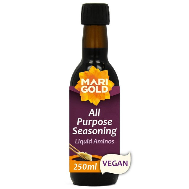 Marigold liquid amino sauce in a bottle, imported from the UK