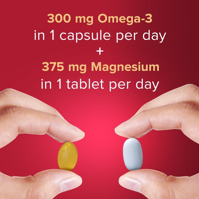 Seven Seas Omega-3 fish oil and magnesium supplement 30 day duo pack (British brand)