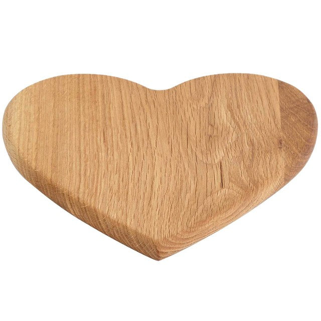 M&S heart-shaped solid wood chopping board, imported from the UK