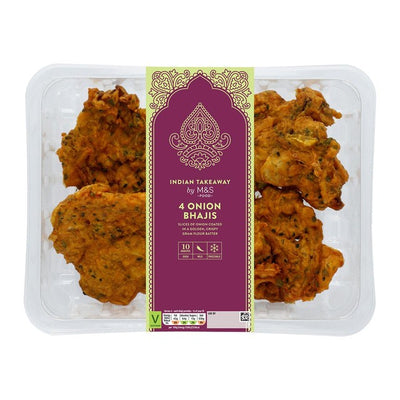 M&S 4 oignons bhajis, snack végétarien 168g