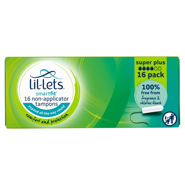 Lil-Lets Super Plus Non-Applicator Tampons 16 per pack, UK version