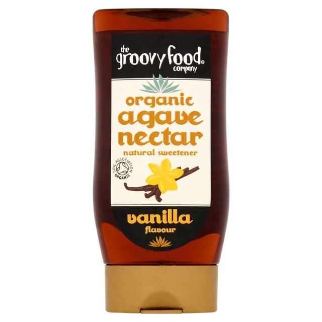 The Groovy Food Co vanilla agave nectar syrup 250g, UK version