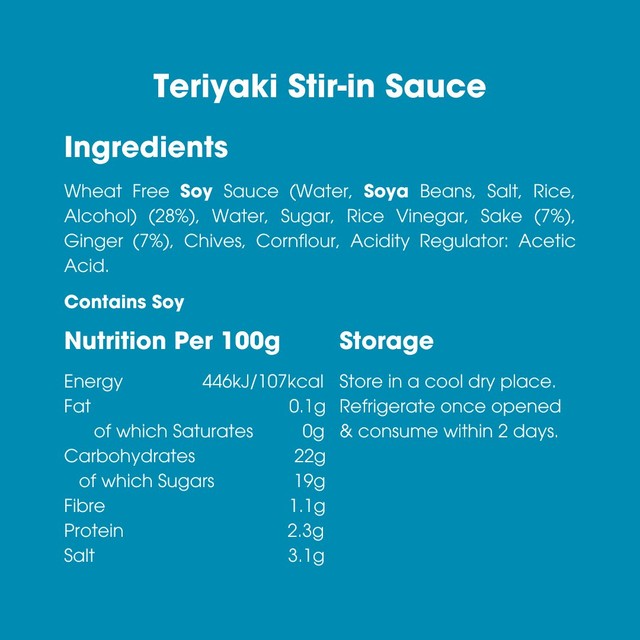 Bay's Kitchen Teriyaki stir-in sauce 260g - British product