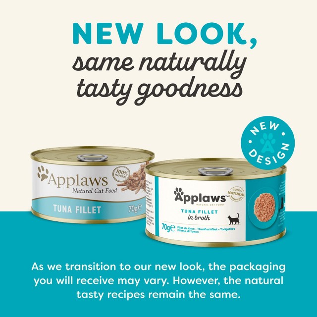 Applaws Tuna Fillet wet cat food 70g - British product