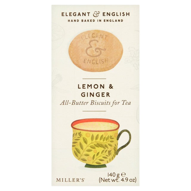 Miller's Lemon Ginger biscuits 140g, imported from the UK