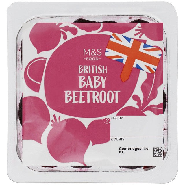M&S baby beetroot 250g, imported from the UK