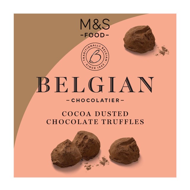 M&S Belgian Cocoa Dusted Chocolate Truffles 260g, imported from the UK