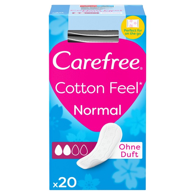 Carefree Cotton Breathable Pantyliners 20 Pack - British product