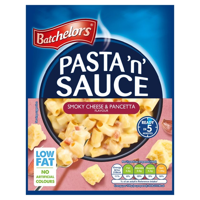 Batchelors Smoky Cheese & Pancetta flavour instant pasta sachet 99g - British product