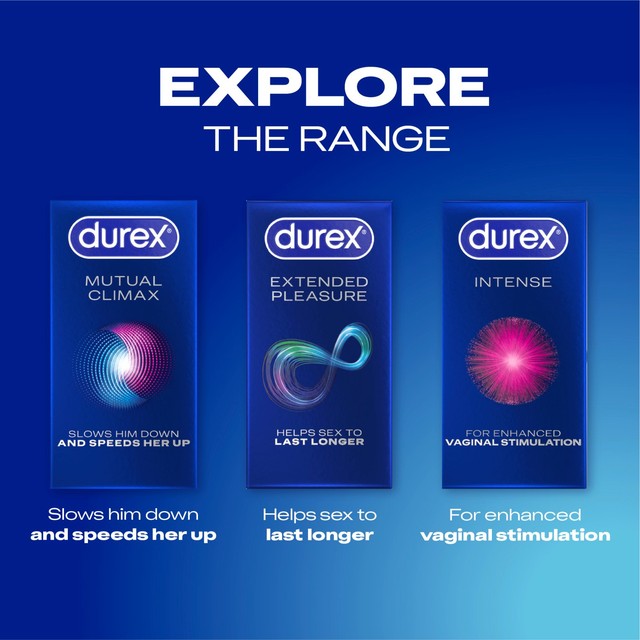 Durex Intense Ribbed & Dotted Regular Fit Condoms 18 Pack - British product