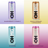 OHMG sparkling magnesium water variety pack 4 x 330ml, imported from the UK