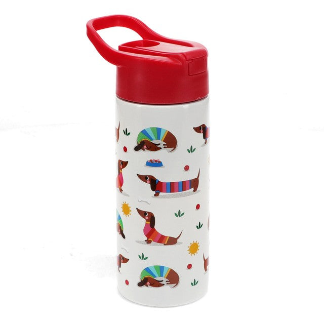 Rex London water bottle 500ml sausage dog design (British brand)