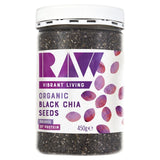 RAW Health Organic Black Chia Seeds 450g, imported from the UK