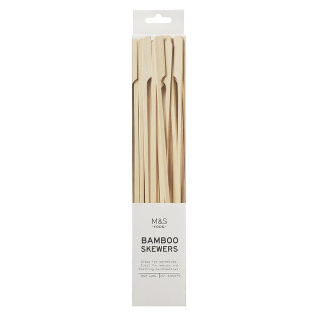 M&S long bamboo skewers 25 pack, UK version