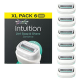 Wilkinson Sword Intuition Sensitive women's razor blade refills 6-pack (British brand)