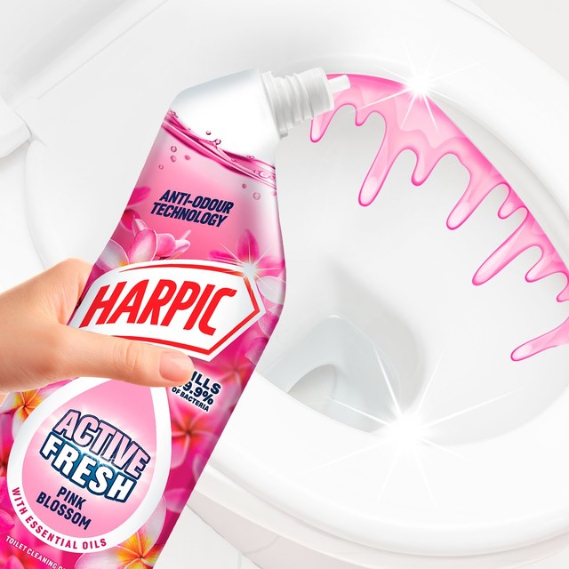 Harpic Pink Blossom toilet cleaner gel 750ml, UK version