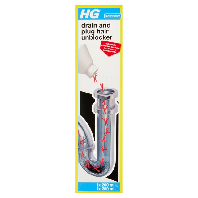 HG Haarabflussreiniger 2-Flaschen-Packung 450ml, britische Version
