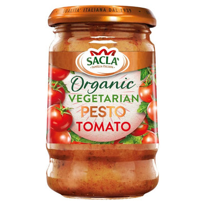 Salsa pesto roja de tomate orgánico Sacla 190 g