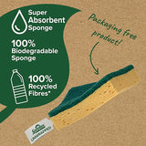Spontex biodegradable unwrapped sponge scourer (British brand)