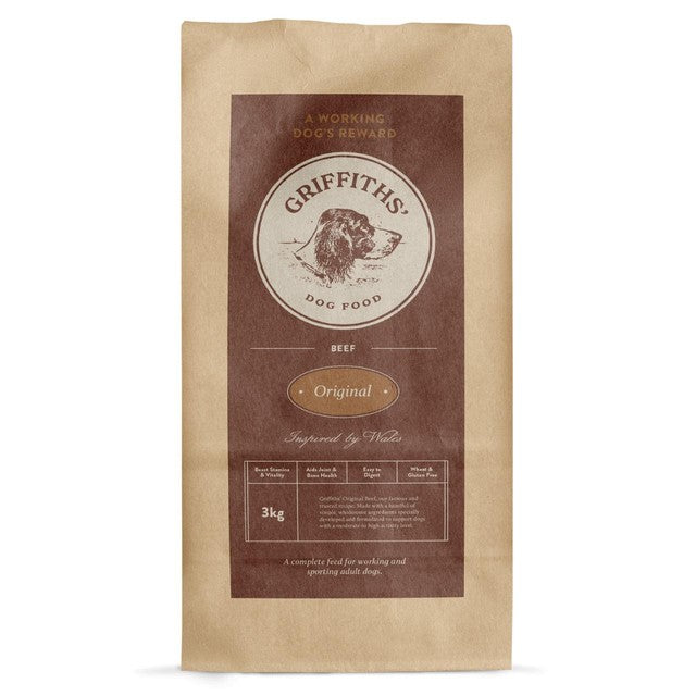 Griffiths beef dry dog food 3kg - British product