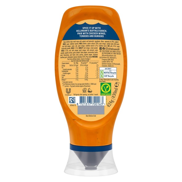 Hellmann's buffalo ranch sauce, UK version