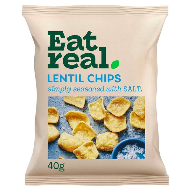Eat Real Lentil Sea Salt Chips 40g - British product