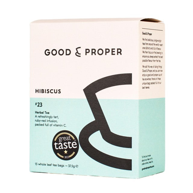 Good & Proper Hibiscus Tea Bags x15 37.5g, UK version