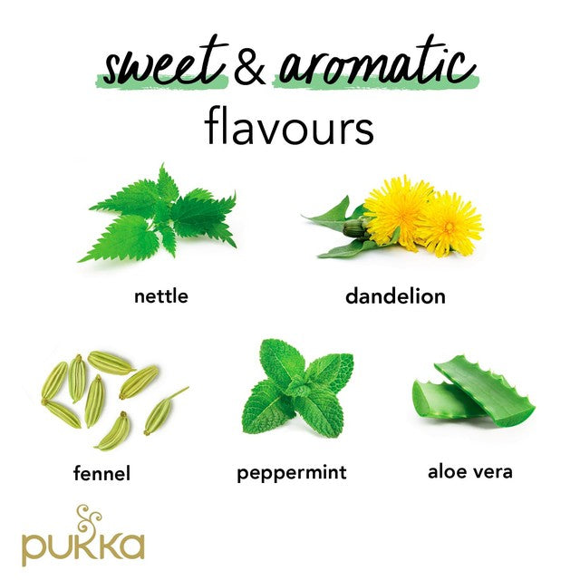 Pukka Organic Radiance Tea Herbal 20 tea bags, imported from the UK