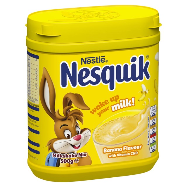 Nesquik Banana Milkshake Powder 500g, imported from the UK