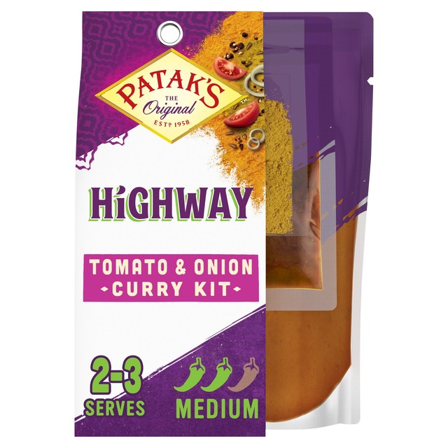 Patak's Highway Curry Kit sleeve packaging (British brand)