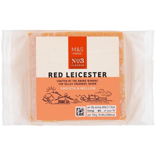 Marks and Spencer Red Leicester Cheese 300g, imported from the UK
