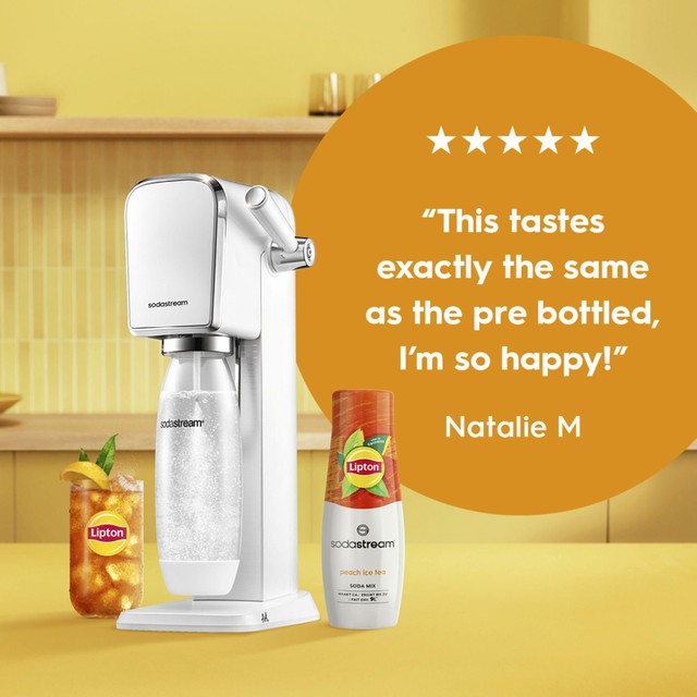 SodaStream Lipton Peach Ice Tea syrup 440ml, imported from the UK