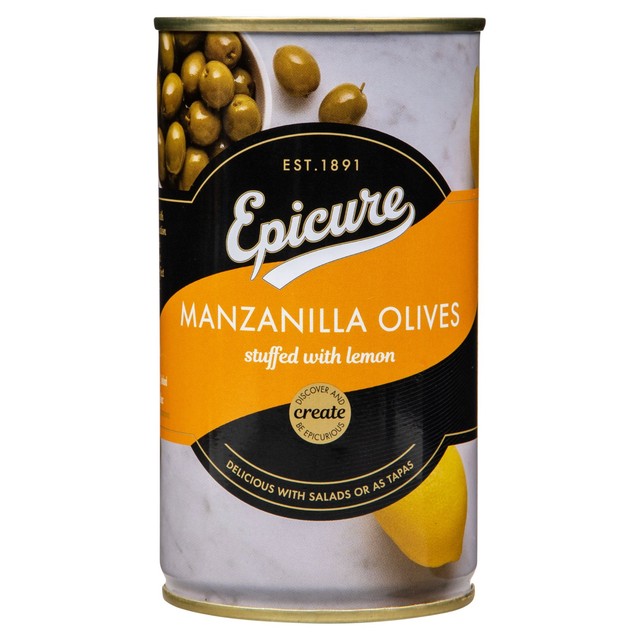 Epicure Manzanilla stuffed olives with lemon - UK version