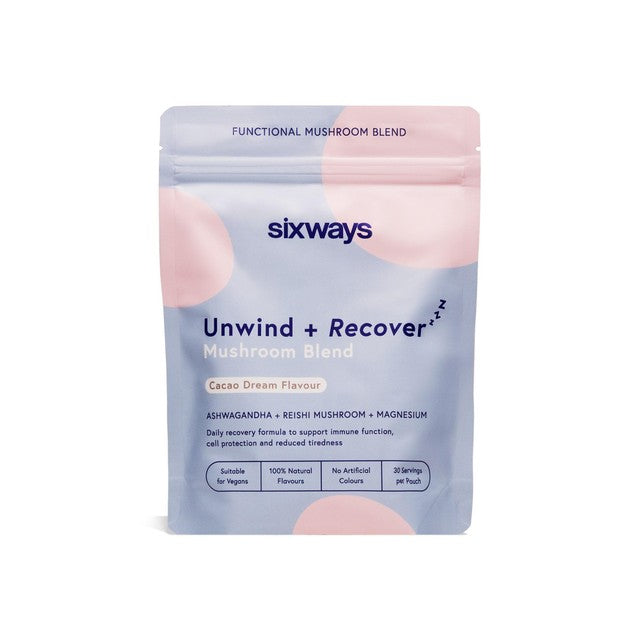 Sixways Unwind and Recover Cacoa Flavour Sleep Drink 150g (British brand)