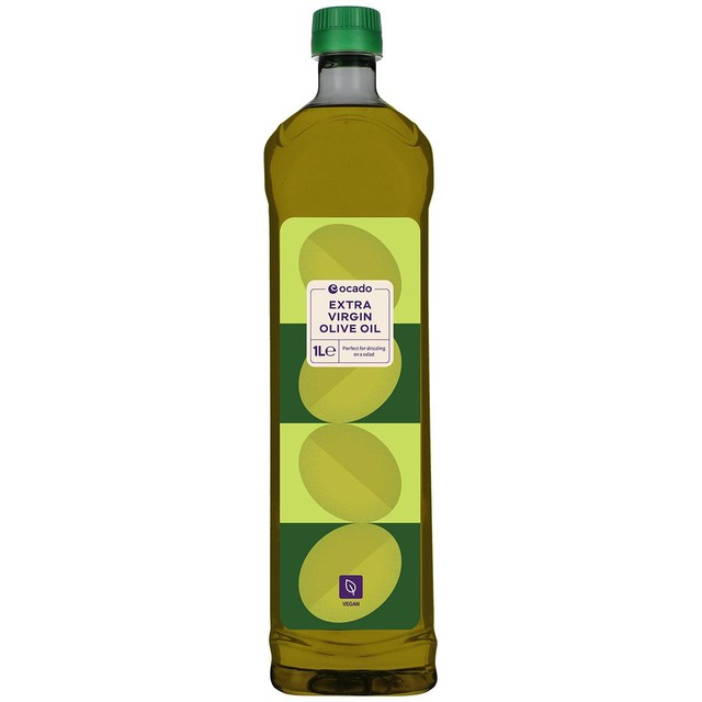 Ocado extra virgin olive oil 1L, imported from the UK