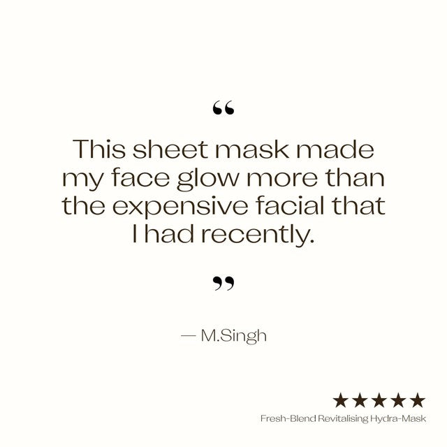Trilogy Fresh-Blend Hydra-Mask sheet mask (British brand)