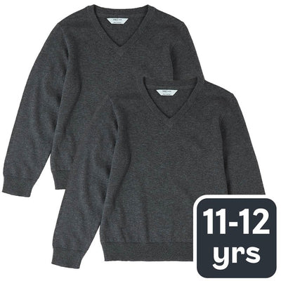 Pull gris 100% coton M&S Pull enfant en coton 11-12 ans