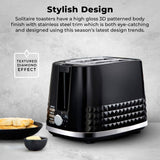 Tower Solitaire 2 slice toaster black - British product