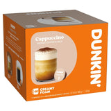 Dunkin cappuccino coffee pods for Dolce Gusto machines - British product